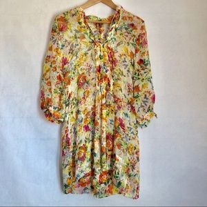Zara Basic Floral Sheath Dress